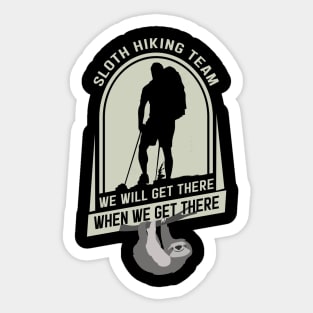 Sloth Hiking Sticker